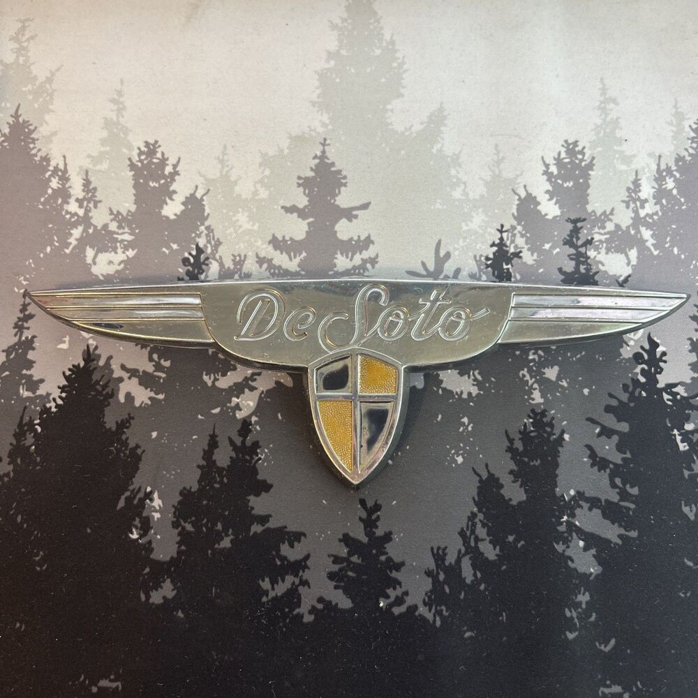 Vintage 1934 1935 1936 1937 1938 Chrysler Desoto Rear Trunk Lid Emblem Badge